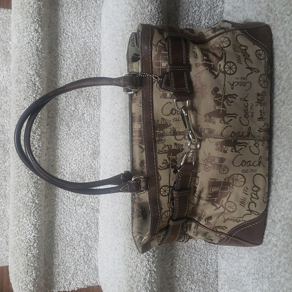 Coach | Bags | Coach Carriage Brown And Tan Womens Bag Vintage | Poshmark